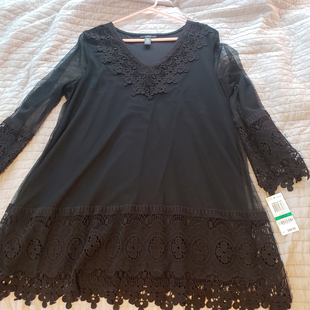Nwt Boho chic alfani lace mini dress size large